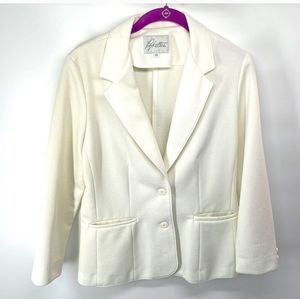 Pykettes Off white cream ivory blazer suit coat jacket size 12
